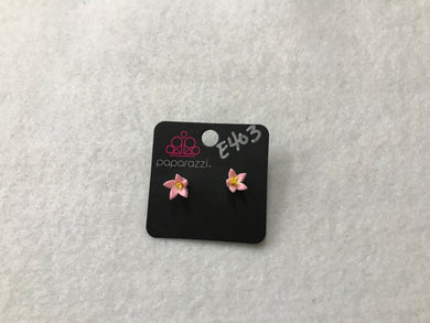 Starlet Shimmer Flower Pink Earrings #403