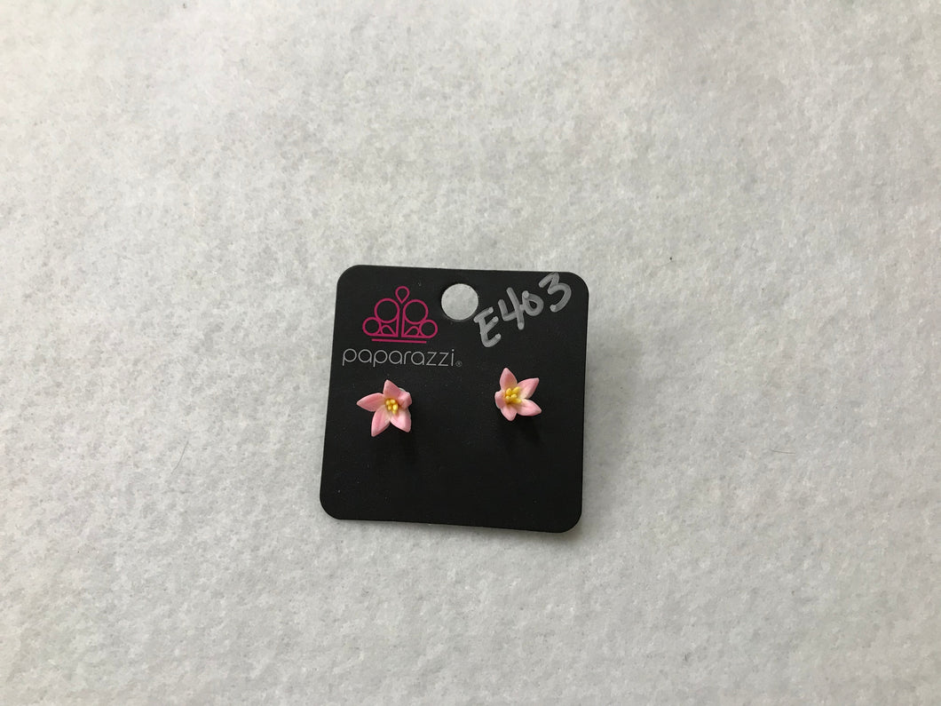 Starlet Shimmer Flower Pink Earrings #403