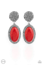 Load image into Gallery viewer, Southern Impressions Red Clip On Earrings