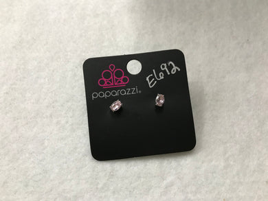 Starlet Shimmer Medium Oval Pink Earrings #692