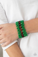Load image into Gallery viewer, Bali Beach Retreat Green Wood Bracelet