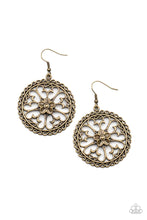 Load image into Gallery viewer, Floral Fortunes Brass Earrings