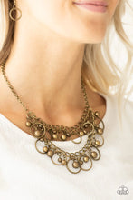 Load image into Gallery viewer, Warning Bells Brass Necklace