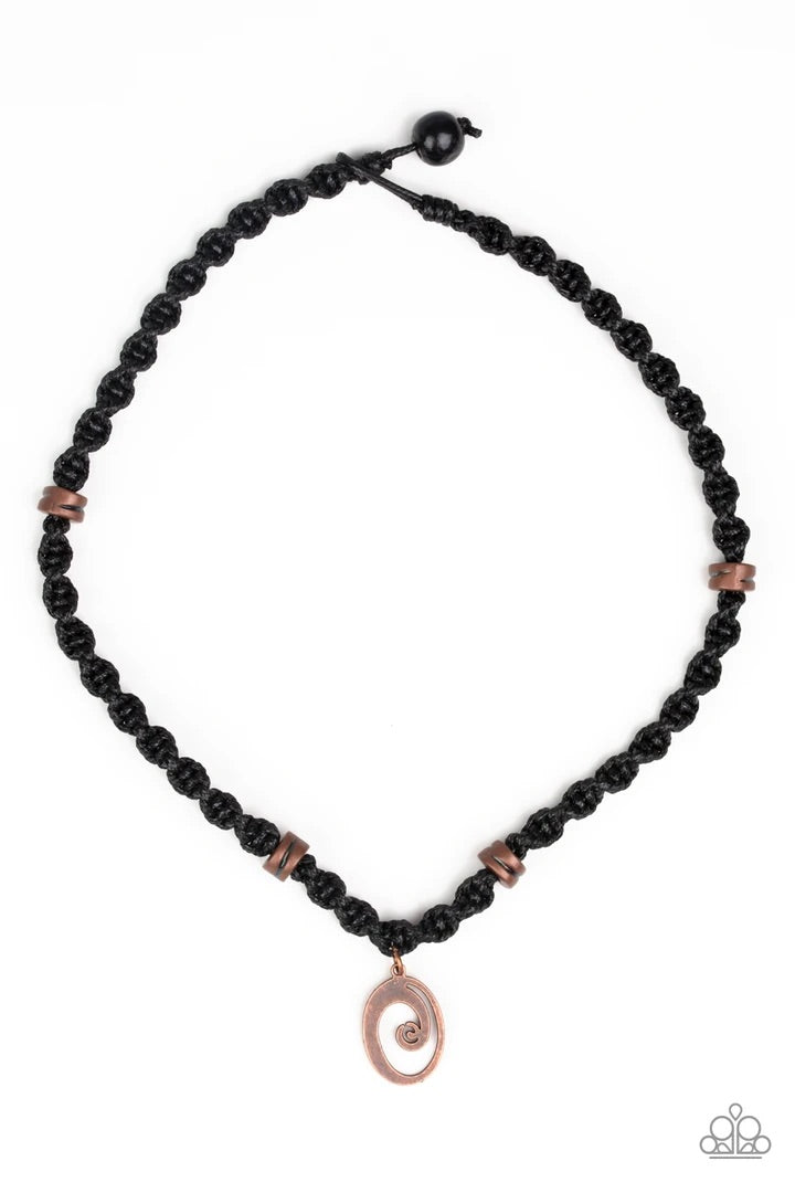 Surfer Spiral Copper Urban Necklace