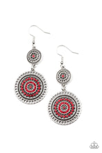 Load image into Gallery viewer, Bohemian Bedazzle Red Earrings