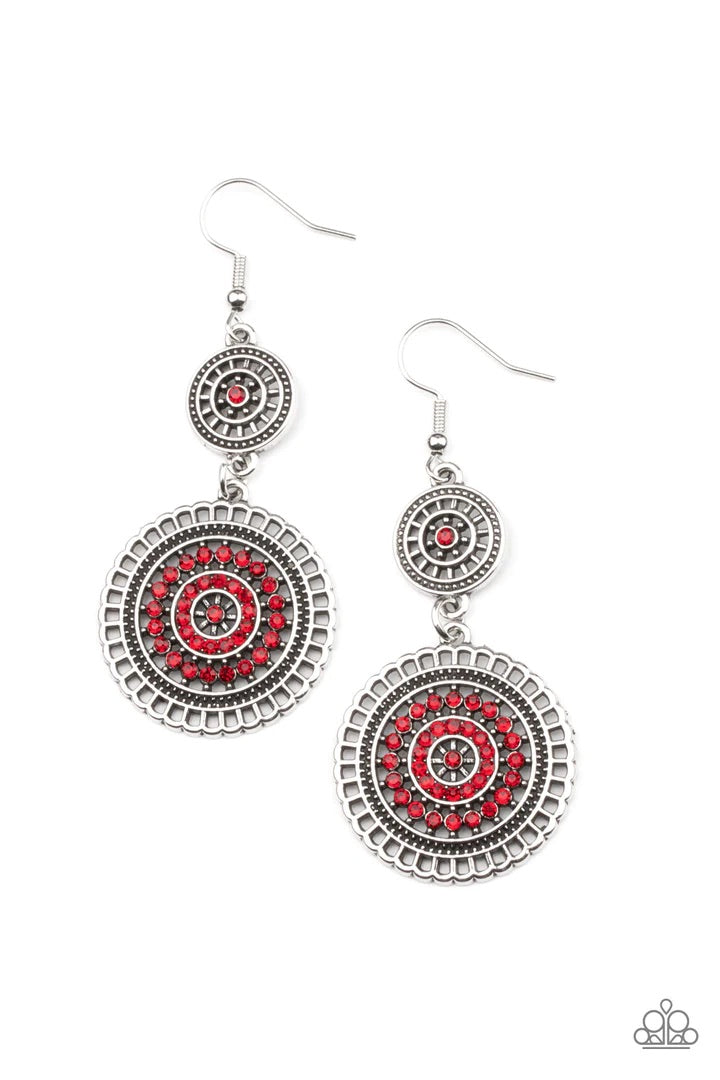 Bohemian Bedazzle Red Earrings