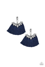 Load image into Gallery viewer, Formal Flair Blue Tassel Earrings