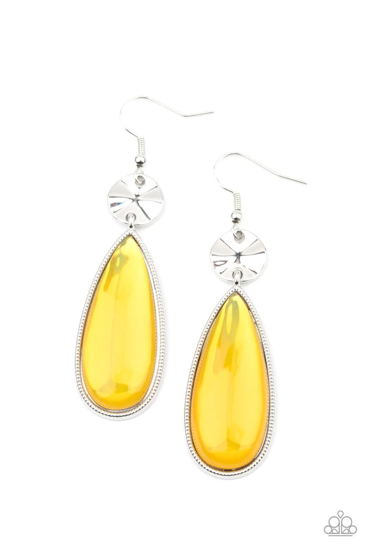 Jaw Dropping Drama Yellow Earrings