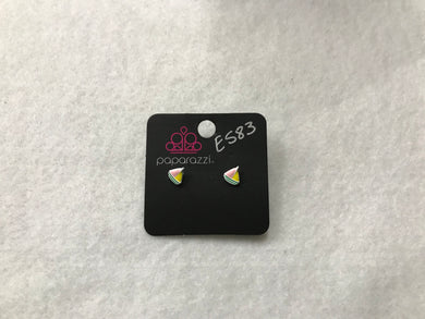 Starlet Shimmer Sail Boat Post Earrings #583