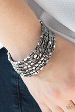 Load image into Gallery viewer, Stunningly Stacked Black Coil Bracelet