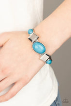 Load image into Gallery viewer, Abstract Appeal Blue Hinged Bracelet