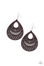 Load image into Gallery viewer, Shoulda Coulda Wooda Brown Wood Earrings