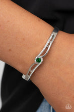 Load image into Gallery viewer, Top Shelf Shimmer Green Hinged Bracelet