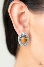 Load image into Gallery viewer, Stone Tiki Orange Post Earrings