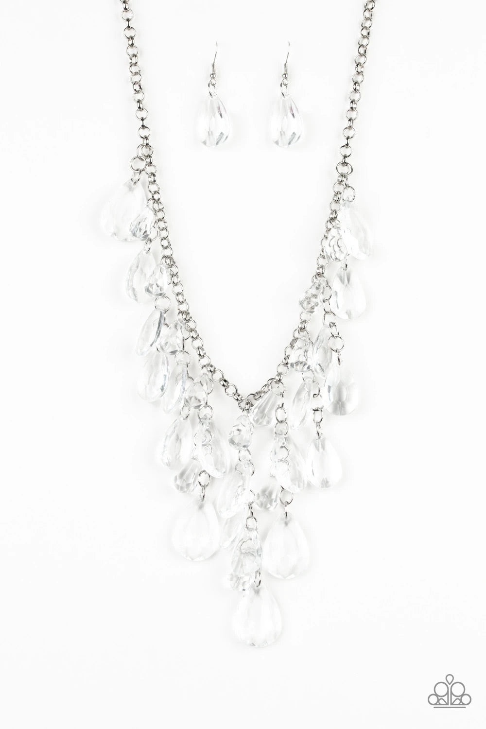 Irresistible Iridescence White Acrylic Necklace