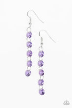 Load image into Gallery viewer, Trickle Down Effect Purple Earrings
