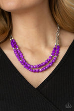 Load image into Gallery viewer, Staycation Status Purple Necklace