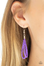 Load image into Gallery viewer, Savannah Surfin Purple Seed Bead Necklace