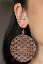 Load image into Gallery viewer, Weave Me Out of It Brown Leather Earrings