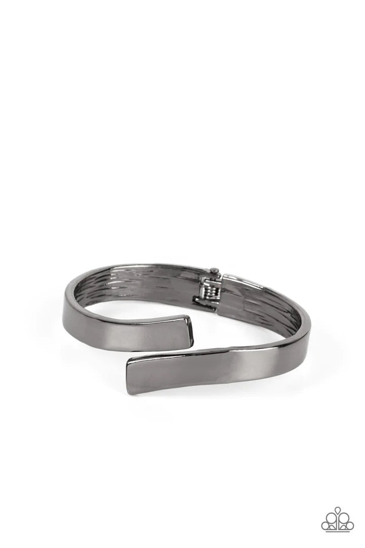 Dare to Flare Black Hinged Bracelet