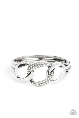 Bombshell Squad White Hinged Bracelet