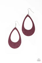 Load image into Gallery viewer, What a Natural Purple Leather Earrings