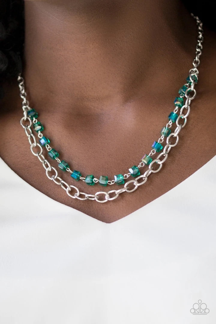 Block Party Princess Green Necklace