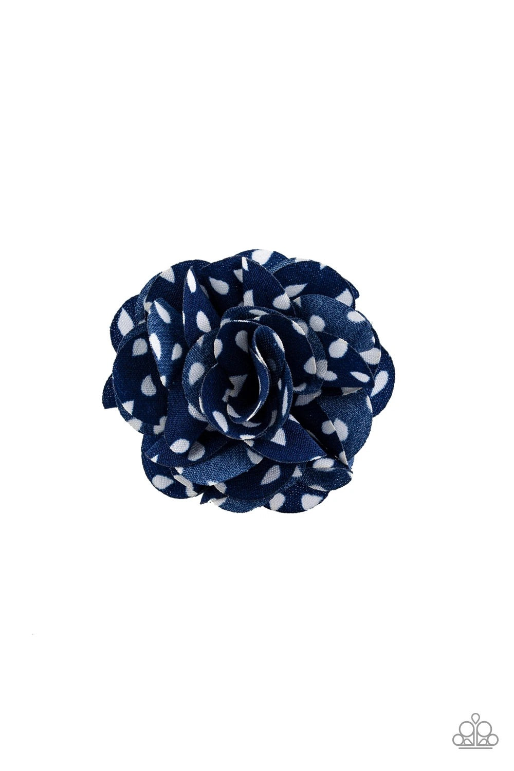 Tiny Tea Roses Blue Hair Clip