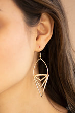 Load image into Gallery viewer, Proceed with Caution Gold Earrings