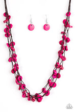 Load image into Gallery viewer, Hoppin Honolulu Pink Wood Necklace