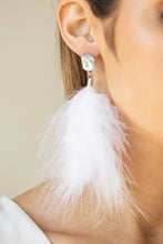 Load image into Gallery viewer, The Showgirl Must Go On White Earrings