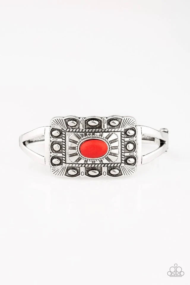Big House on the Prairie Red Hinged Bracelet