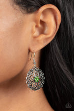Load image into Gallery viewer, Flower Shop Sparkle Green Earrings