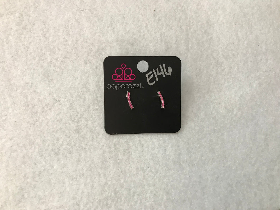 Starlet Shimmer Cascading Gems Pink Earrings #146