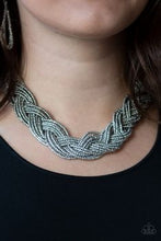 Load image into Gallery viewer, Brazillian Brillance Silver Seed Bead Necklace