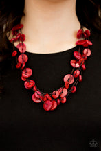 Load image into Gallery viewer, Bermuda Beach House Red Wood Necklace
