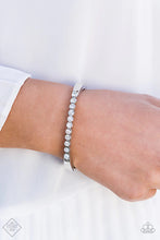 Load image into Gallery viewer, Totally Trillionaire White Hinged Bracelet