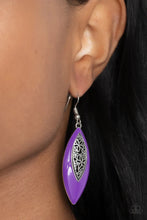 Load image into Gallery viewer, Venetian Vanity Purple Earrings