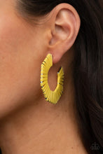 Load image into Gallery viewer, Fabulously Fiesta Yellow Hoops Earrings