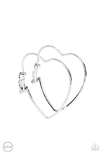 Load image into Gallery viewer, Harmonious Heart Silver Clip On Hoop Earrings
