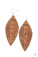 Load image into Gallery viewer, Wherever the Wind Takes Me Brown Leather Earrings
