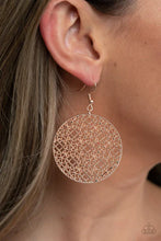 Load image into Gallery viewer, Metallic Mosaic Rose Gold Earrings