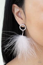 Load image into Gallery viewer, BOA Down White Earrings