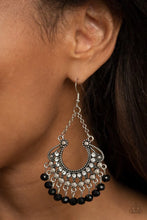 Load image into Gallery viewer, Glow Down in Flames Black Earrings