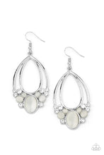 Load image into Gallery viewer, Look into My Crystal Ball White Earrings