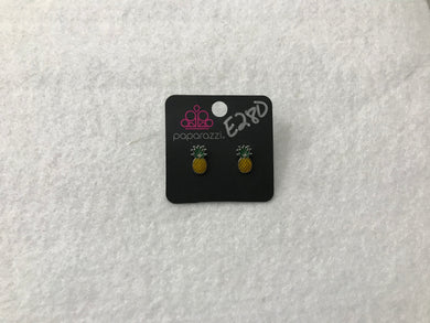 Starlet Shimmer Yellow Pineapple Post Earrings #280