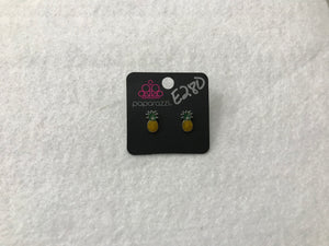 Starlet Shimmer Yellow Pineapple Post Earrings #280