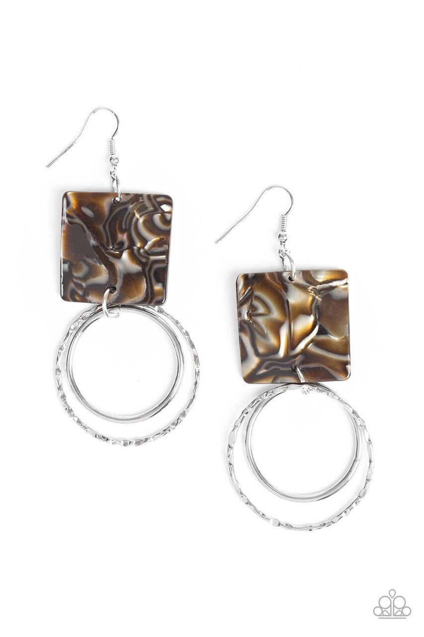 Maven Maker Brown Acrylic Earring