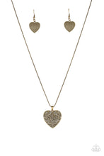 Load image into Gallery viewer, Look Into Your Heart Brass Necklace