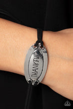 Load image into Gallery viewer, Thankful Tidings Black Pull Cord Bracelet